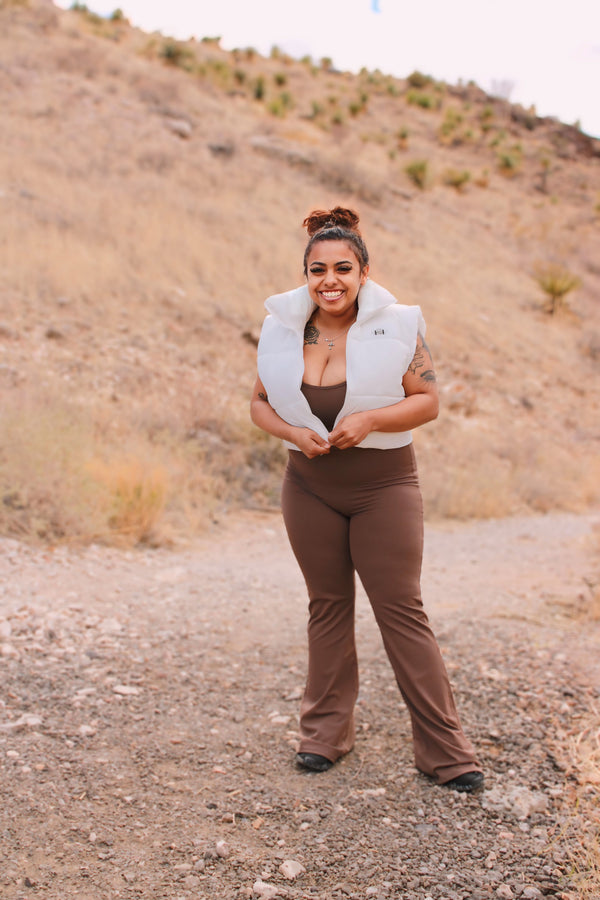 Conch Booty Jumpsuit- Coconut Brown