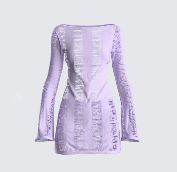 Mindy Lavender Mini Dress