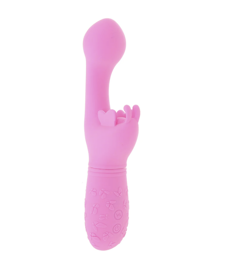 Rechargeable Butterfly Kiss Vibrator in Pink