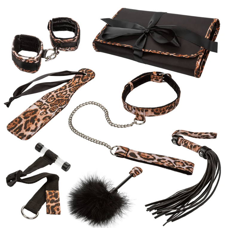 Unleashed Adventure Leopard Bondage Set