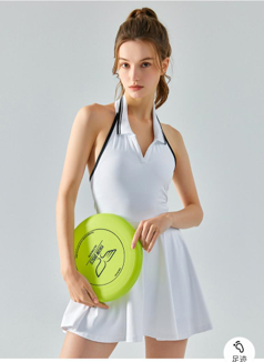 Waves of Pastel- White Tennis Dress