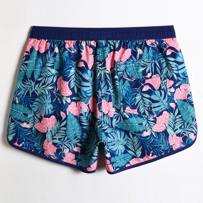 4.5 Inch Inseam Vintage Stretch Ginkgo Pin Swim Trunks