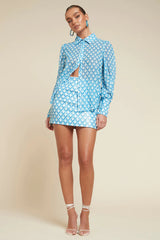 COLEY SHIRT - SKY GEO PRINT