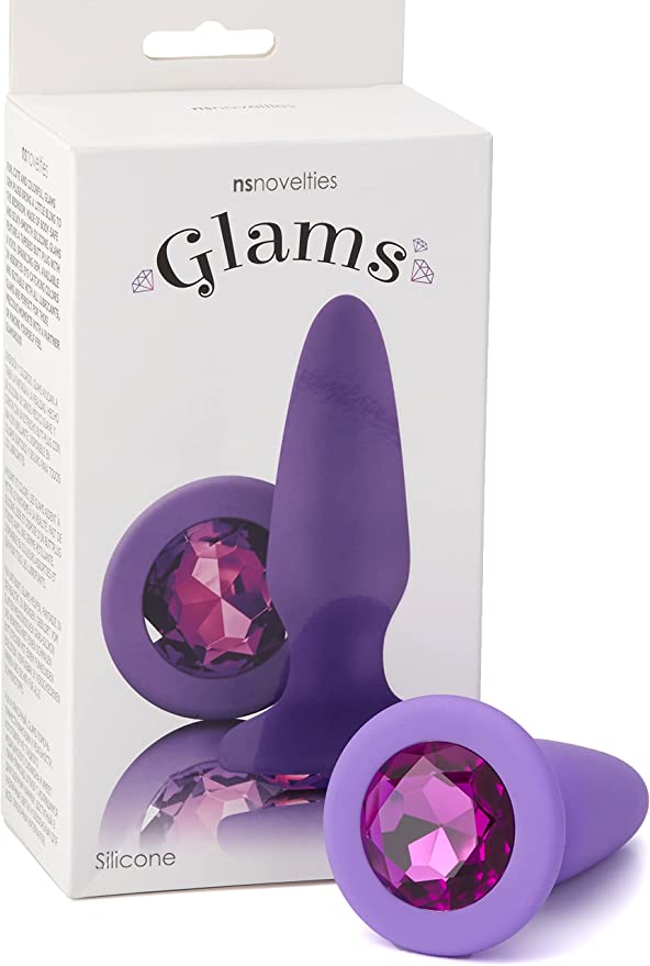 GLAMS MINI PURPLE GEM SILICONE BUTT PLUG