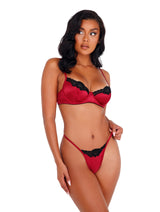 2PC ROMANTIC RENDEZVOUS LACE & SATIN SET