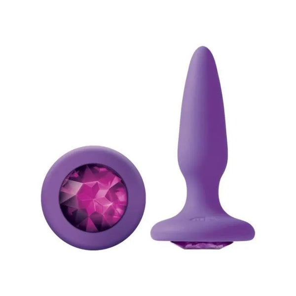 GLAMS MINI PURPLE GEM SILICONE BUTT PLUG