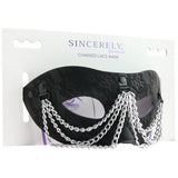 Sincerely Chained Lace Mask In Black