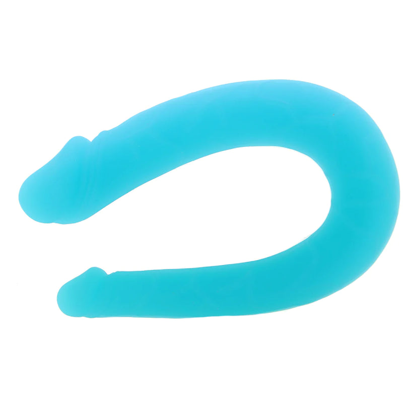 Silicone AC/DC Double Dildo In Teal